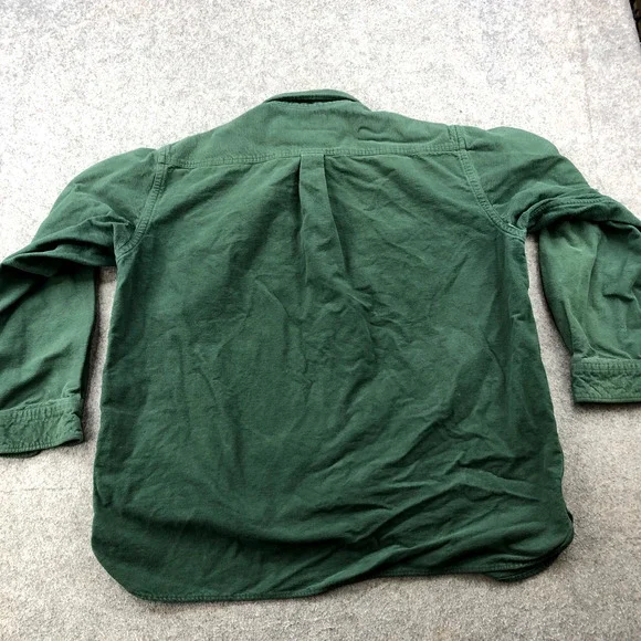 LL Bean Shirt Mens XL Green Regular Fit Button Up Thick Casual Flannel - Picture 6 of 8